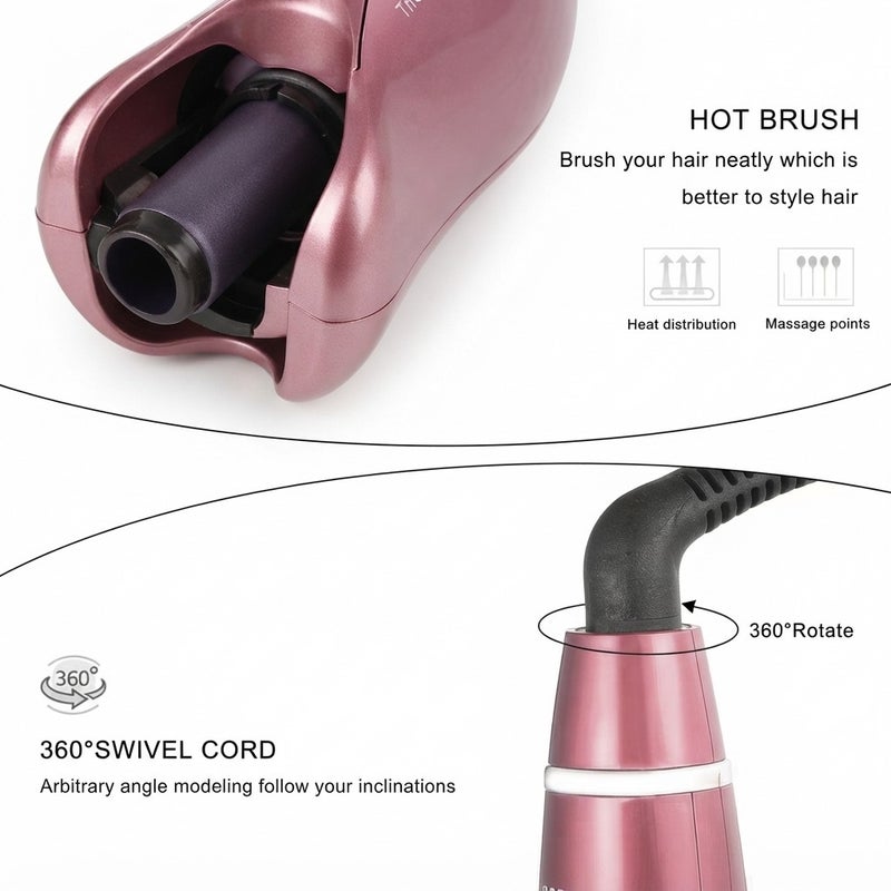 BoSidin Professional Automatic Hair Curler | Ceramic Rotating Curling Iron with Temperature Control, Digital Display & Auto Spin Chamber - Pink - Image 5
