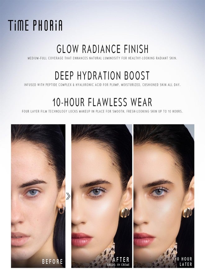 TIMEPHORIA Timeless Utopia Glow Cushion Foundation 02G Ochre -Radiant Glow Finish, Medium to High Coverage, Hydrating Peptide Complex, Lightweight Air Cushion, Long-Lasting Smooth Blurring Base Makeup - Image 3