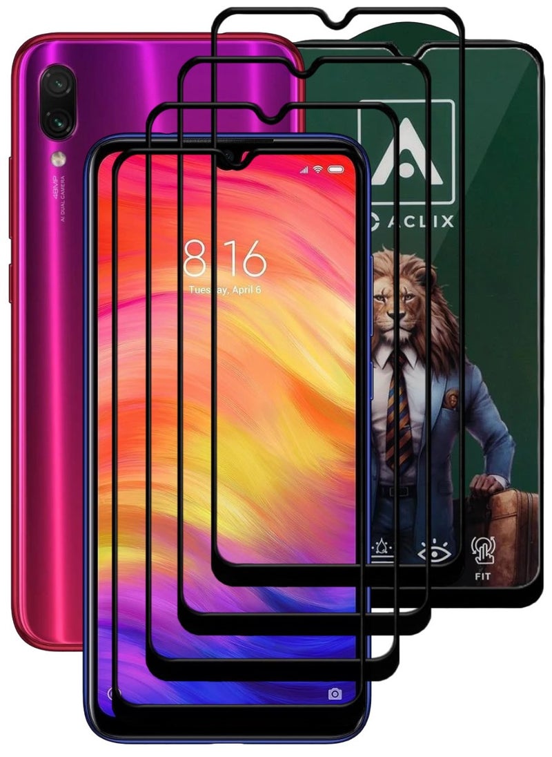 ACLIX 4 Pieces Antistatic ESD Dustproof Premium Quality High Definition Tempered Glass Screen Protector Designed For Xiaomi Redmi Note 7 - Image 1