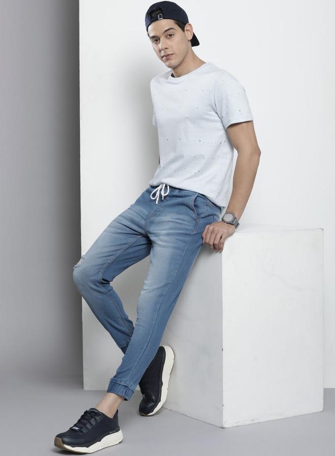 شركة المرآب الهندية جينز بخصر متوسط وتفاصيل تمزيق خفيفة - Image 5