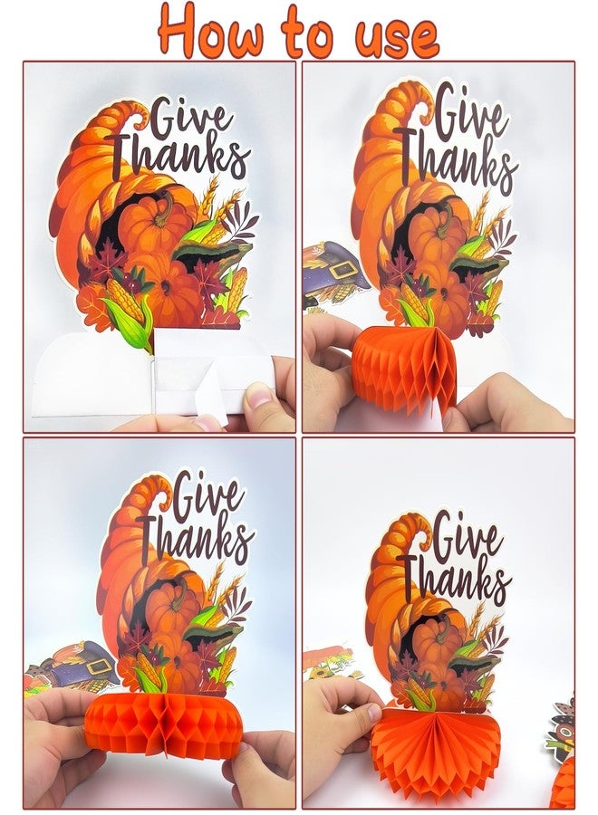 OHOME Thanksgiving Table Decor - 9 PCS Honeycomb | Thanksgiving Decorations Indoor Outdoor - Fall Centerpieces for Tables | Friendsgiving Party Decorations Supplies Favors Essentials for Home Kitchen - Image 3