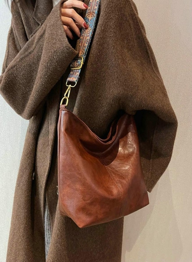 Molodo Hobo Bag for Women Crossbody Handbags Large Designer Ladies Bucket Purse PU Leather Shoulder Bags with Wide Shoulder Strap - Image 3