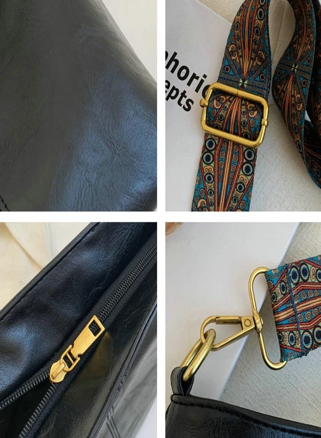 Molodo Hobo Bag for Women Crossbody Handbags Large Designer Ladies Bucket Purse PU Leather Shoulder Bags with Wide Shoulder Strap - Image 4