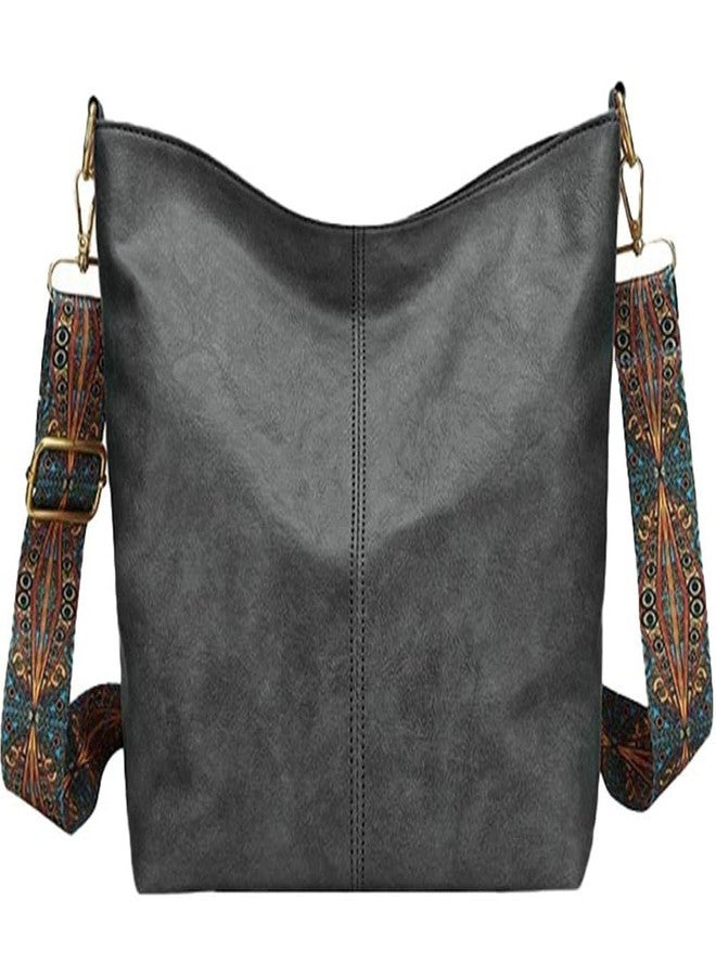 Molodo Hobo Bag for Women Crossbody Handbags Large Designer Ladies Bucket Purse PU Leather Shoulder Bags with Wide Shoulder Strap - Image 1