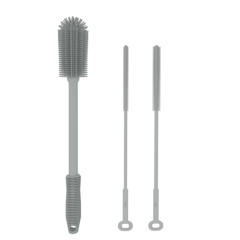 WQSS AOEIU WQSS AOEIU Silicone Bottle Brush Set with Straw Cleaner Brushes MultiPurpose Bottle and Jar Cleaner Easy to Use and Dry Heat Resistant Sturdy 