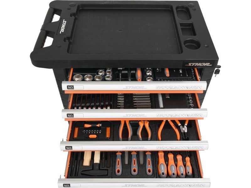 Sthor 6 drawer chest on wheels with 302pcs tools 58550 - Image 4