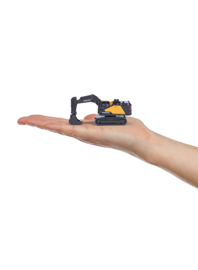 Majorette Volvo Construction 4 Diecast Giftpack, 4 Officially Licensed Volvo Construction Vehicles, Metal Toy Set with Freewheel and Moving Parts, Excavator, Wheel Loader, Articulated Hauler & Exclusive Dump Truck, Ages 3+ - Image 3