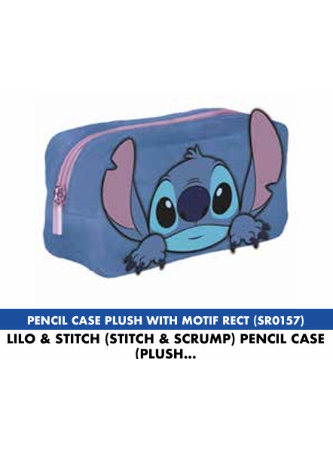Blue Character Plush Pencil Case