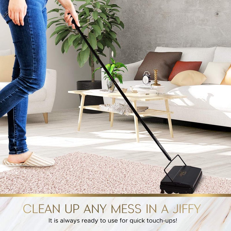 Fuller Brush 17073 Electrostatic Carpet & Floor Sweeper - 9" Cleaning Path - Lightweight - Ideal for Crumby Messes - Works On Carpets & Hard Floor Surfaces - Peach - Image 3