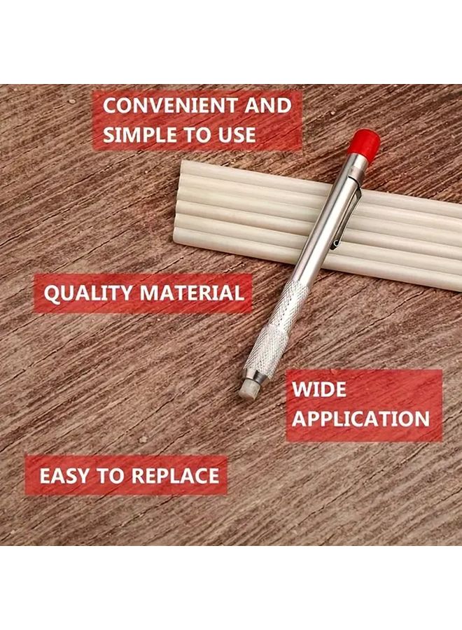 Soapstone Marker Pen Set 1pc Aluminum Holder with 4 Replacement Refills for Metal Construction - Image 5