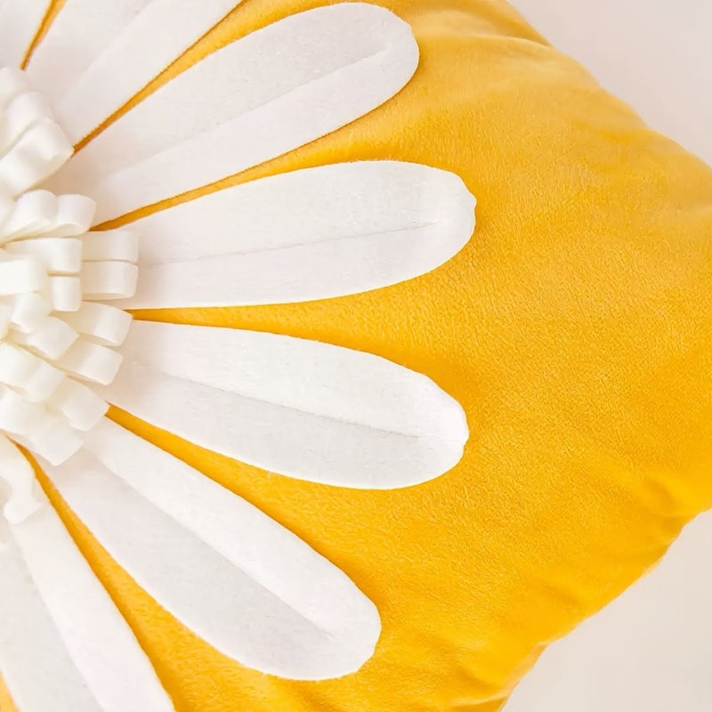 Pink 3D Flower Pillow Set With Artificial Chrysanthemum Decor For Sofa Bedroom - Image 5