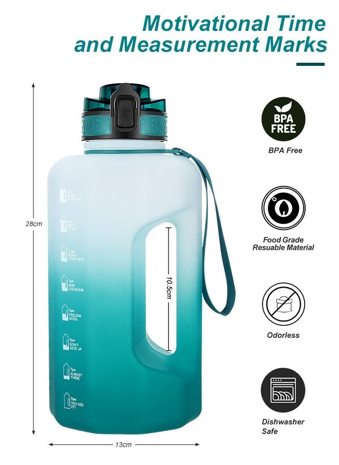 GEMFUL - 2.2l Big Water Bottle with Handle 2.2 Litre Leak Proof BPA Free 73oz Large Capacity Daily Drinking Jug for Gym Fitness Sport Outdoor - Image 1