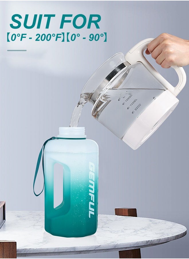GEMFUL - 2.2l Big Water Bottle with Handle 2.2 Litre Leak Proof BPA Free 73oz Large Capacity Daily Drinking Jug for Gym Fitness Sport Outdoor - Image 1