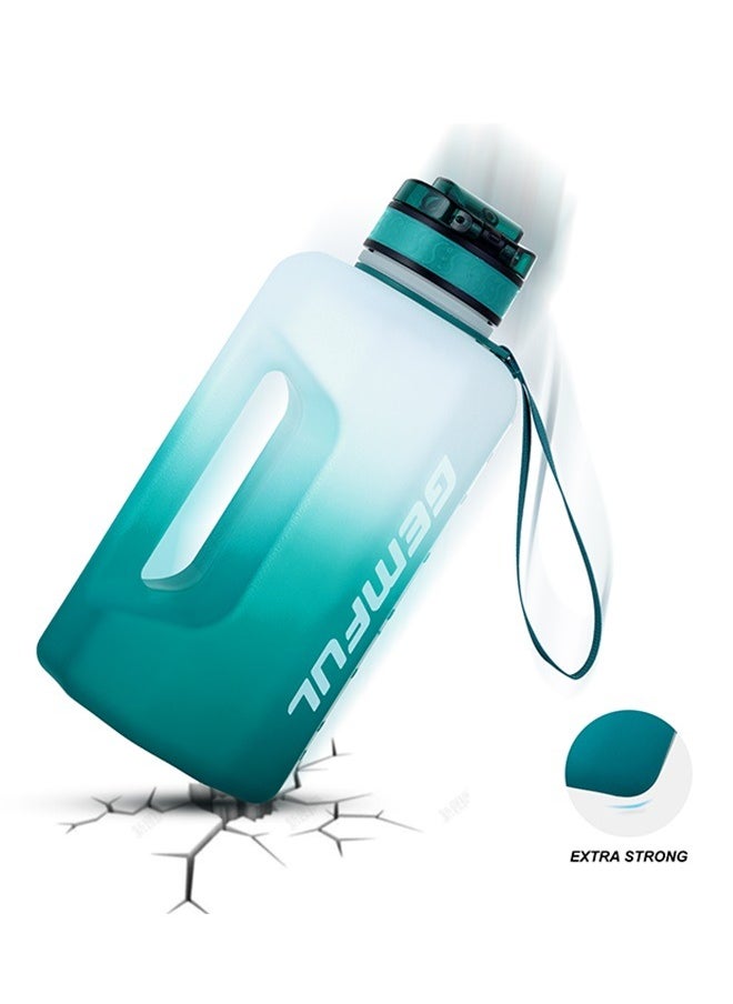 GEMFUL - 2.2l Big Water Bottle with Handle 2.2 Litre Leak Proof BPA Free 73oz Large Capacity Daily Drinking Jug for Gym Fitness Sport Outdoor - Image 1
