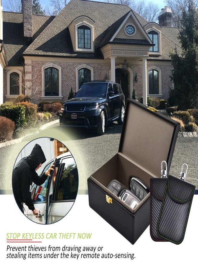 Todoxi Faraday Box & 2 Pack Faraday Bag for Key Fob Protector, Faraday Cage Key Fob Signal Blocker Faraday Key Fob Protector Faraday Pouch RFID Box for Car Keys - Image 2