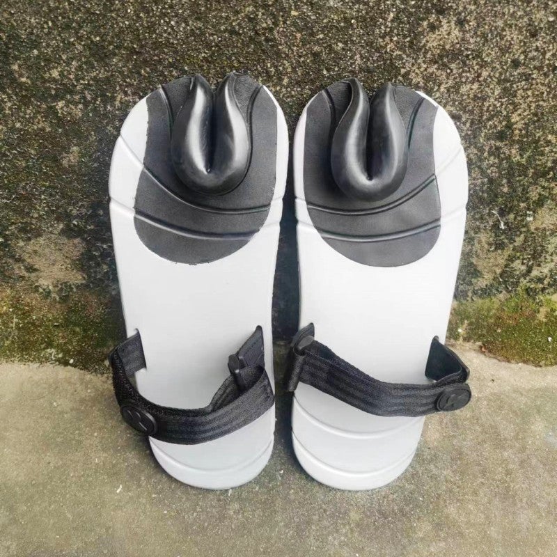 Fashion Dopie Trendy Couple Slippers, Leather Thong Anti-Slip Beach Slippers, Thumb Valgus Flip-Flops Gray black