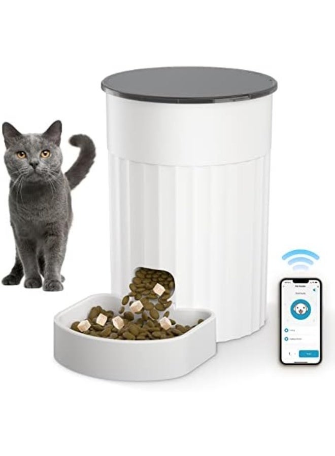 Automatic Cat Feeder with APP : WiFi Pet Smart Dry Food Dispenser with Alexa & Scene Missions,Timed Auto Pet Feeder Up to 10 Meals Per Day for Cats Rabbits & Small Dogs (12Cup/3L) - Image 1