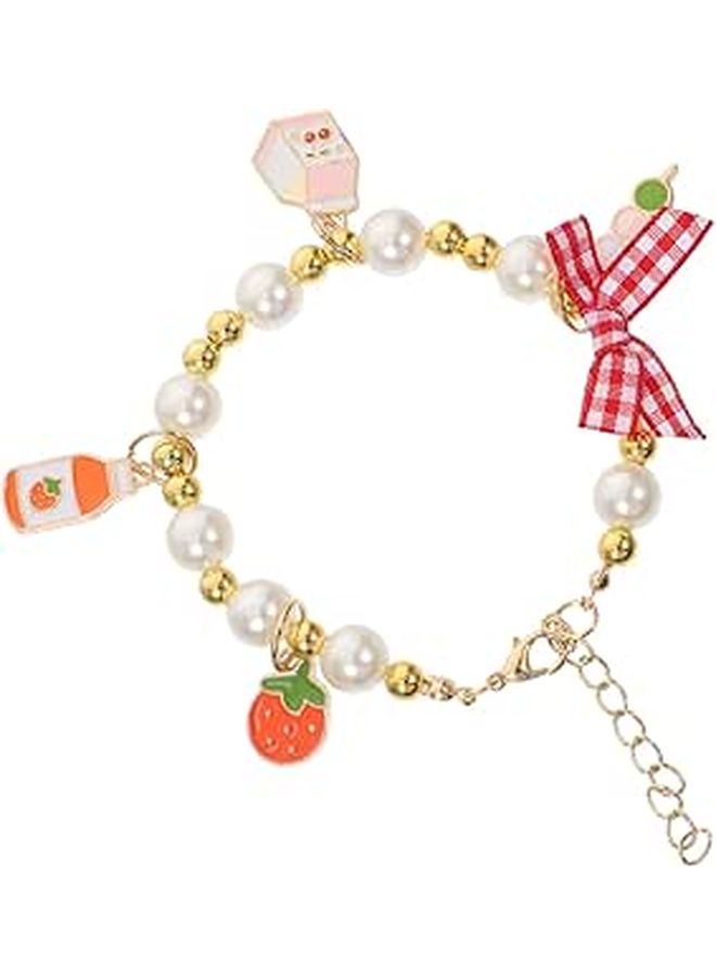 Adjustable Cat Collar With Bowknot And Pearl For Pets - Image 1