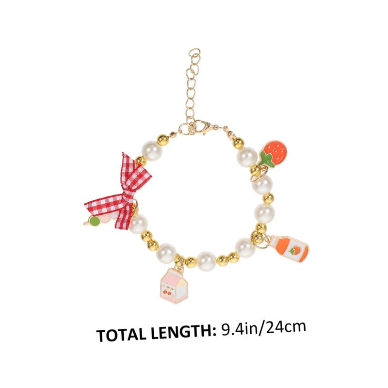 Adjustable Cat Collar With Bowknot And Pearl For Pets - Image 3