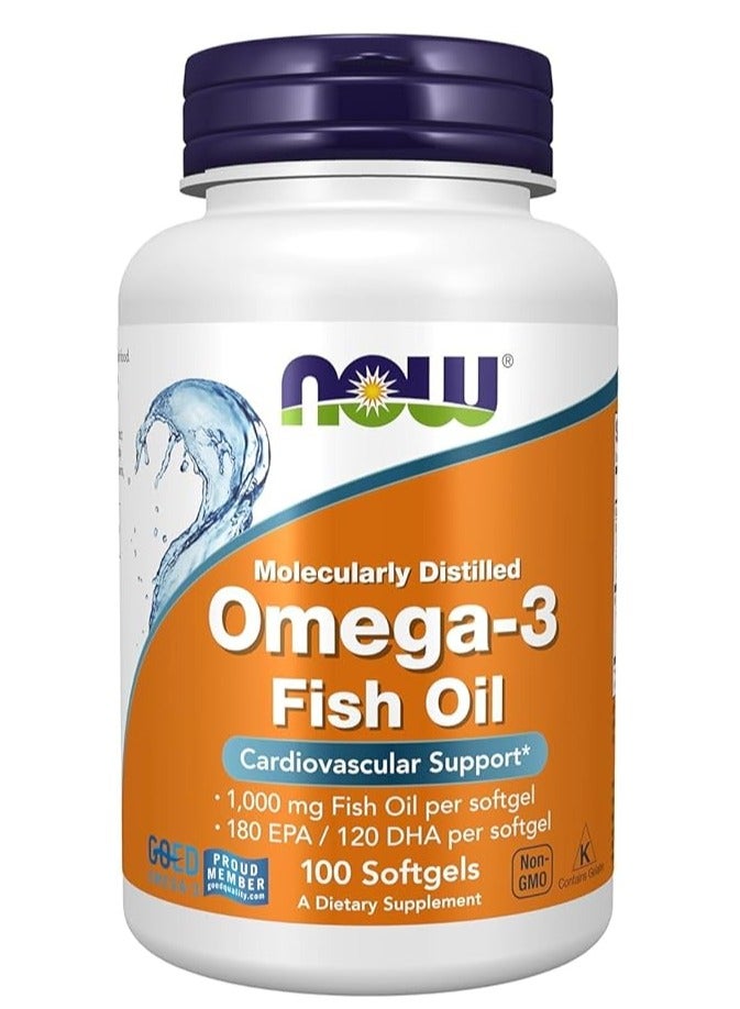 now Omega-3, Molecularly Distilled 100 Softgels