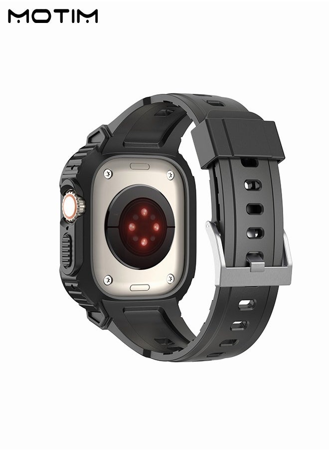 Motim Rugged Armor Apple Watch Band with Case 41mm/40mm, Shockproof Replacement Strap Wristband with Bumper Case Cover for iWatch SE2 SE Series 9/8/7/6/5/4  - Image 5