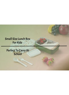 Nabhya Nabhya Combo of 2 Peppy Small Tiffin Box for Kids,Inner Stainless Steel & Outer Plastic with Plastic Katori and Airtight Lid, School Lunch Box for Kids (Pink & Green)  - Image 5