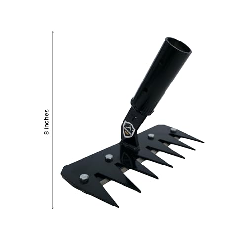 HECTARE Deep Root Weeder Cultivator Head (8-Inch) | Heavy Duty Metal Garden Tool for Root Removal | Essential Agriculture Equipment for Tilling and Weeding - Image 2
