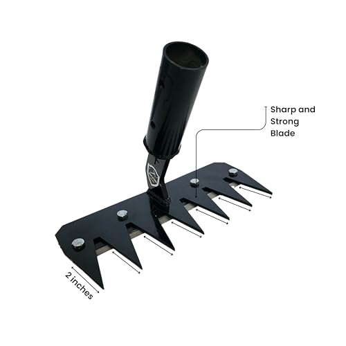 HECTARE Deep Root Weeder Cultivator Head (8-Inch) | Heavy Duty Metal Garden Tool for Root Removal | Essential Agriculture Equipment for Tilling and Weeding - Image 3