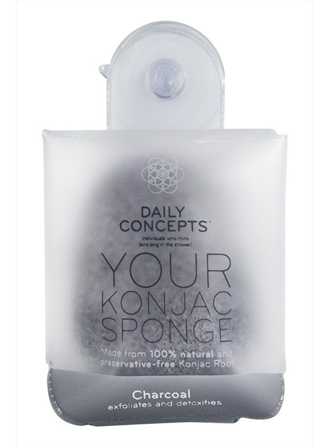 Daily Concepts Your Konjac Sponge, Charcoal - Image 1
