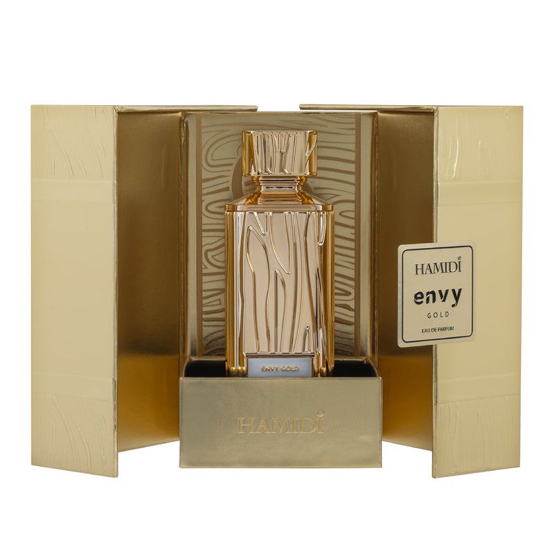 HAMIDI عطر حميدي مان إنفي جولد أو دو بارفان 100 مل، يدوم طويلاً، عطور للرجال، عطر شرقي خشبي مع تيوبيروز، تين أسود وساندالود - Image 2