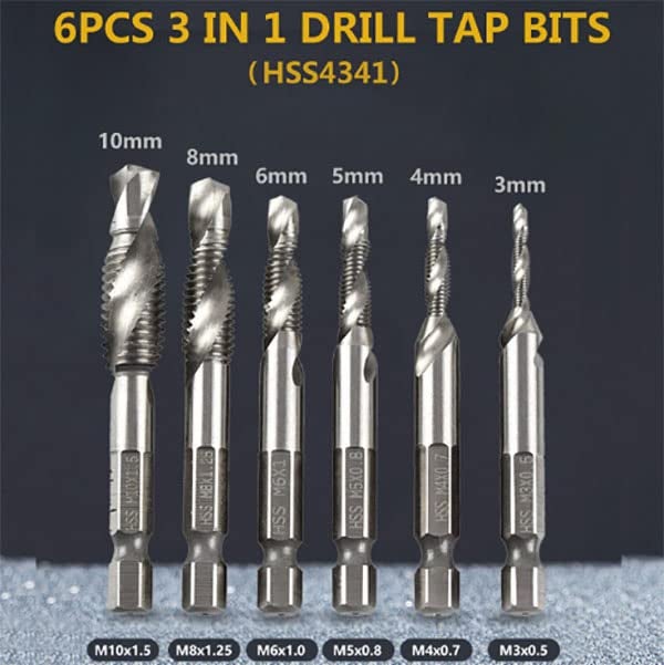 YADAV 2in1 Combination Drill And Tap Bit Set Fractional 18 to 38 Inch - Image 4