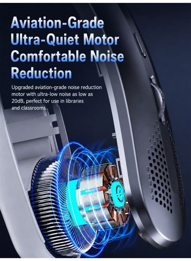 Portable Neck Fan Mini Fan Personal Cooling System, Neck Cooling Mounted 2000mAh USB With Display Wind Rechargeable For Hot Summer Outdoor - Image 5