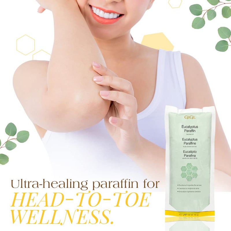 GiGi Eucalyptus Paraffin Wax Refill â€“ Block with Tea Tree Oil for Hand & Feet Therapy, Moisturizing Wax for Paraffin Bath & Machine, 16 oz - Image 3