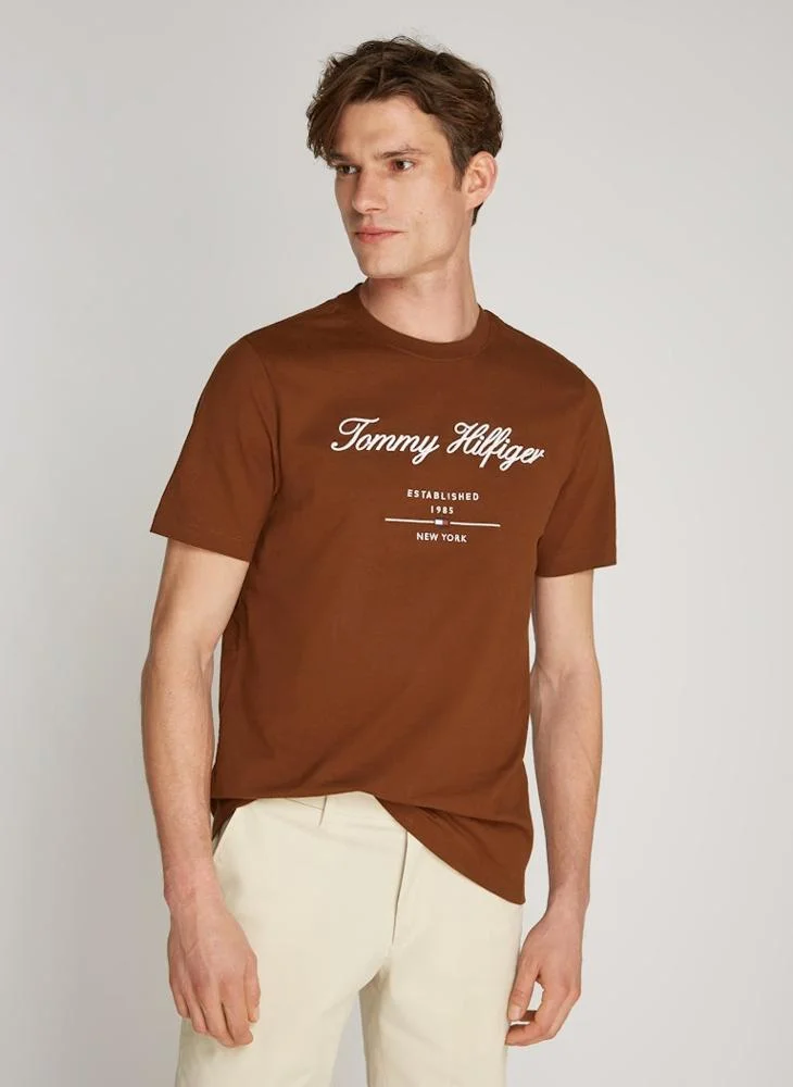 تومي هيلفيغر Logo Crew Neck T-Shirt