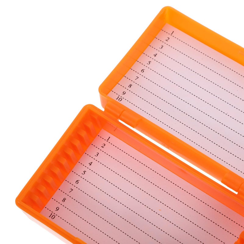 3Pcs Plastic Microscope Slide Storage Box 10 Slot Capacity Specimen Organizer - Image 3
