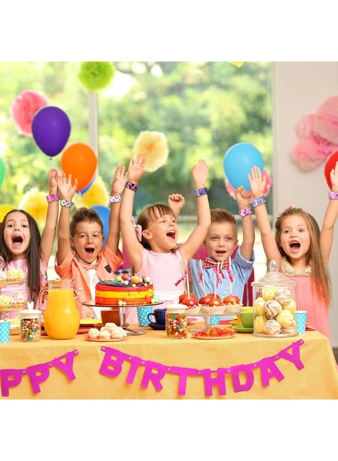 Junkin 48 Pcs Horse Party Favors Kids Western Party Slap Bracelets Disco Pink Cowgirl Cowboy Gifts Wristbands for Western Theme Birthday Party Supplies Stuffers Last Rodeo Bachelorette Prizes - Image 4