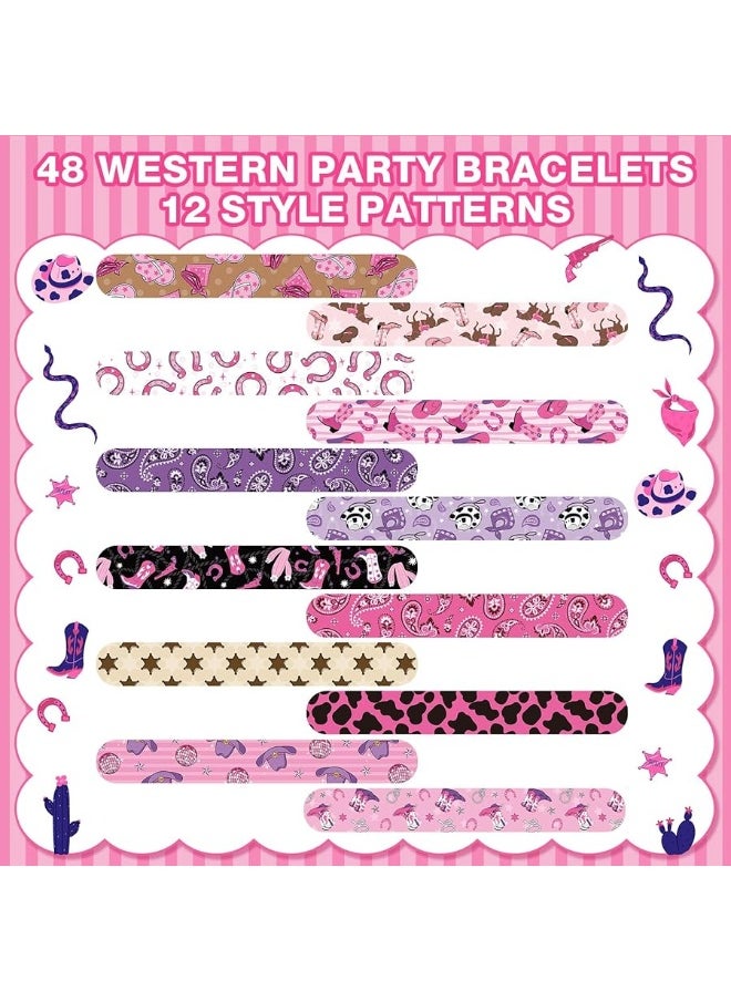 Junkin 48 Pcs Horse Party Favors Kids Western Party Slap Bracelets Disco Pink Cowgirl Cowboy Gifts Wristbands for Western Theme Birthday Party Supplies Stuffers Last Rodeo Bachelorette Prizes - pzsku/Z350C32B41FDD44BE9E33Z/45/_/1729416213/62406f84-ebfe-4550-8b18-c32027492c74