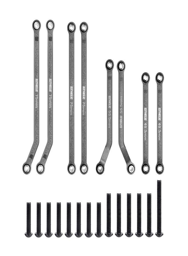 GTHELE High Clearance 4 Links Set Aluminum Linkage for Traxxas 1/18 TRX4M K10 F-150 Upgrade Parts RC Crawler Car (Titanium) - Image 4