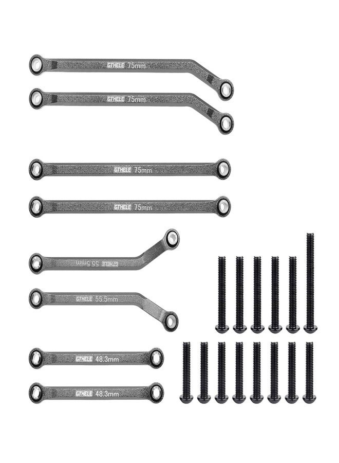 GTHELE High Clearance 4 Links Set Aluminum Linkage for Traxxas 1/18 TRX4M K10 F-150 Upgrade Parts RC Crawler Car (Titanium) - Image 5