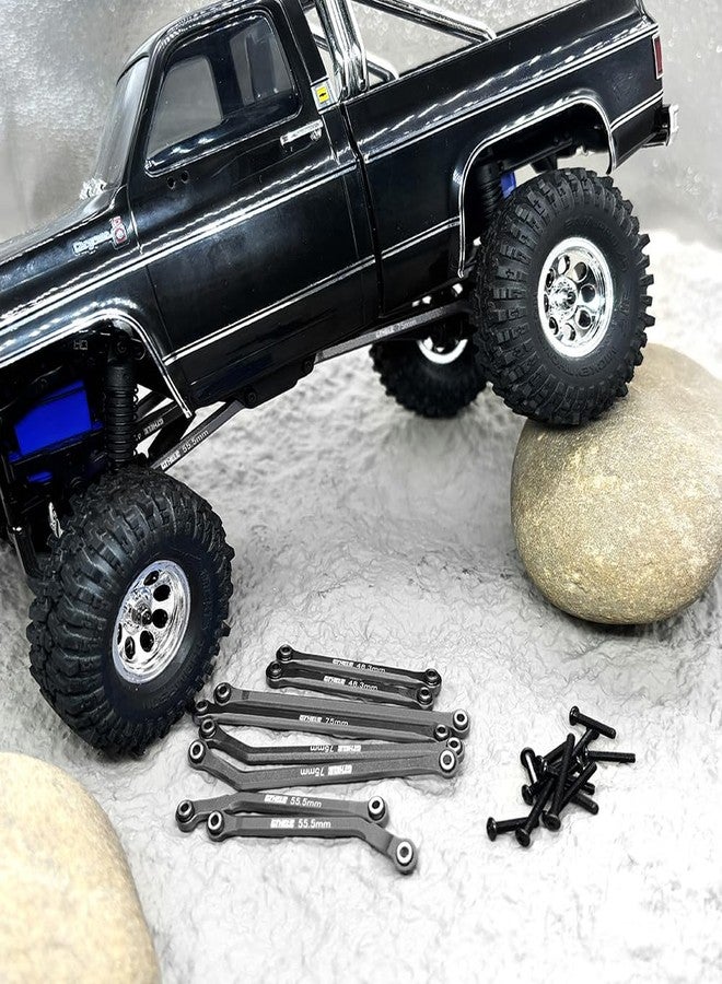 GTHELE High Clearance 4 Links Set Aluminum Linkage for Traxxas 1/18 TRX4M K10 F-150 Upgrade Parts RC Crawler Car (Titanium) - Image 2