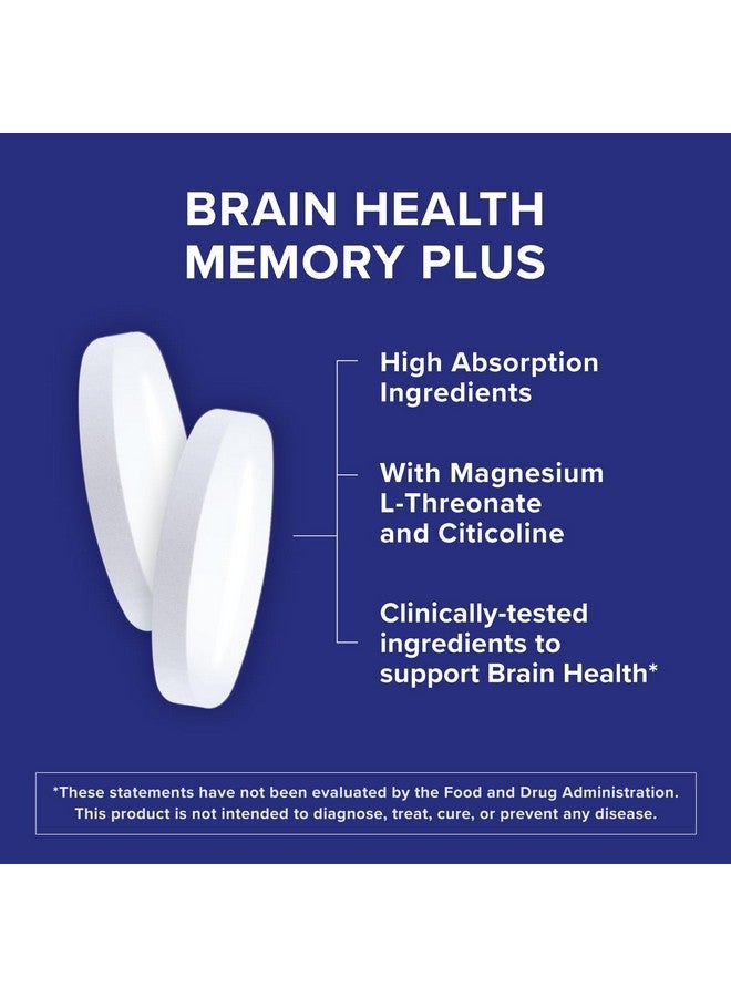 Qunol كوينول صحة الدماغ ذاكرة بلس، مغنيسيوم إل-ثريونيت وسيتوكولين، مكونات مختبرة سريريًا لتحسين الذاكرة والتركيز والانتباه والإنتاجية، 60 حبة (عبوة من 1) - Image 3