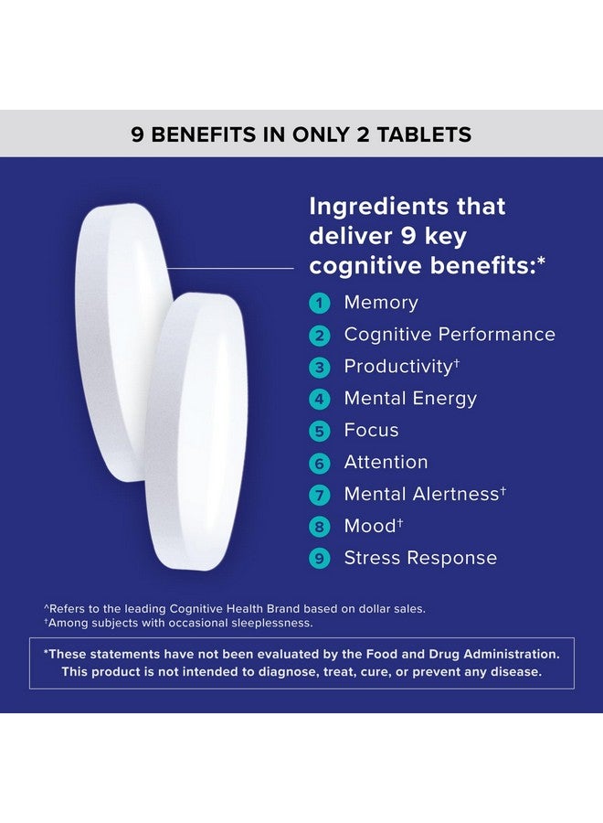 Qunol كوينول صحة الدماغ ذاكرة بلس، مغنيسيوم إل-ثريونيت وسيتوكولين، مكونات مختبرة سريريًا لتحسين الذاكرة والتركيز والانتباه والإنتاجية، 60 حبة (عبوة من 1) - Image 2