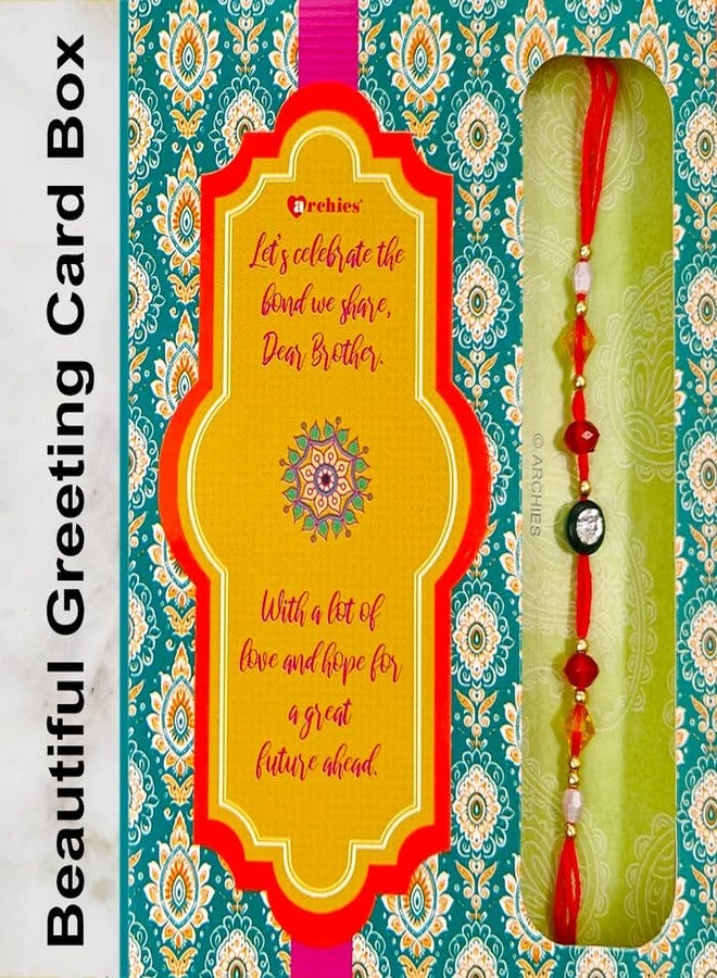 Archies Rakhi for Brother Special Box Card Combo, 1 Rakhi & Card Brother Design - ET01 - Image 3