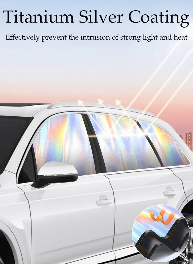 DUNISO Car Side Window Sun Shade Set, 4 Pack Universal Magnetic Car Curtain with Blocks UV Rays, Automotive Window Sunshades, Window Sunshades Privacy Curtains - Image 2