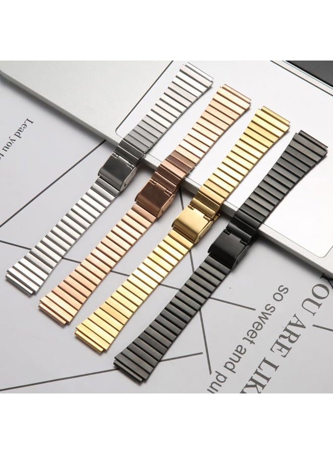 MCXGL 18mm Stainless Steel Strap Compatible with Casio A700W A158WA A168WA AE1000 Classic Bracelet Unisex Replacement Watch Band (silvery) - Image 3