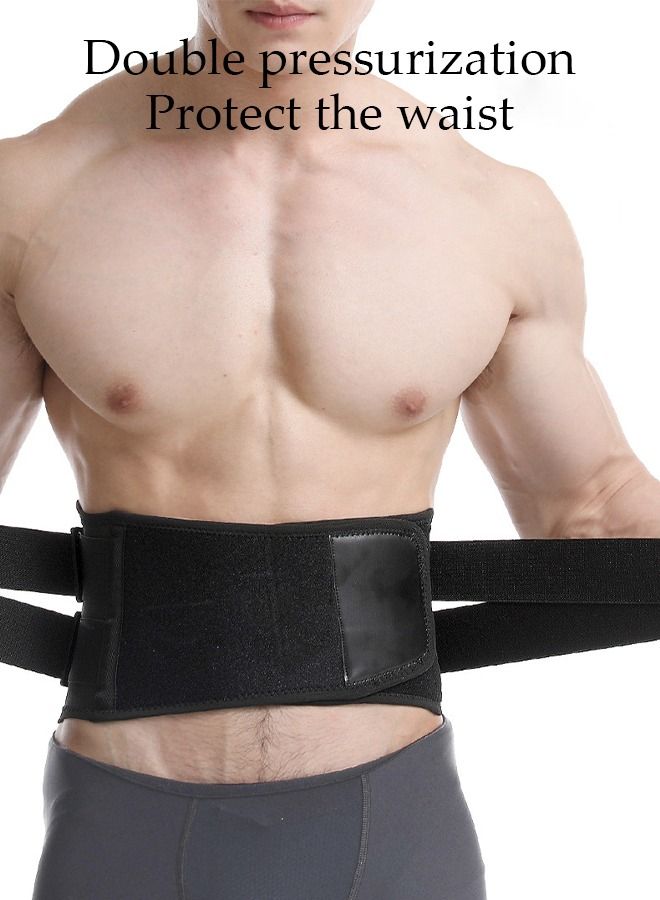 DUNISO Sports Back Brace for Men and Women - Breathable Waist Lumbar Lower Back Support Belt for Sciatica, Herniated Disc, Scoliosis Back Pain Relief, Heavy lifting, with Dual Adjustable Straps - Image 4