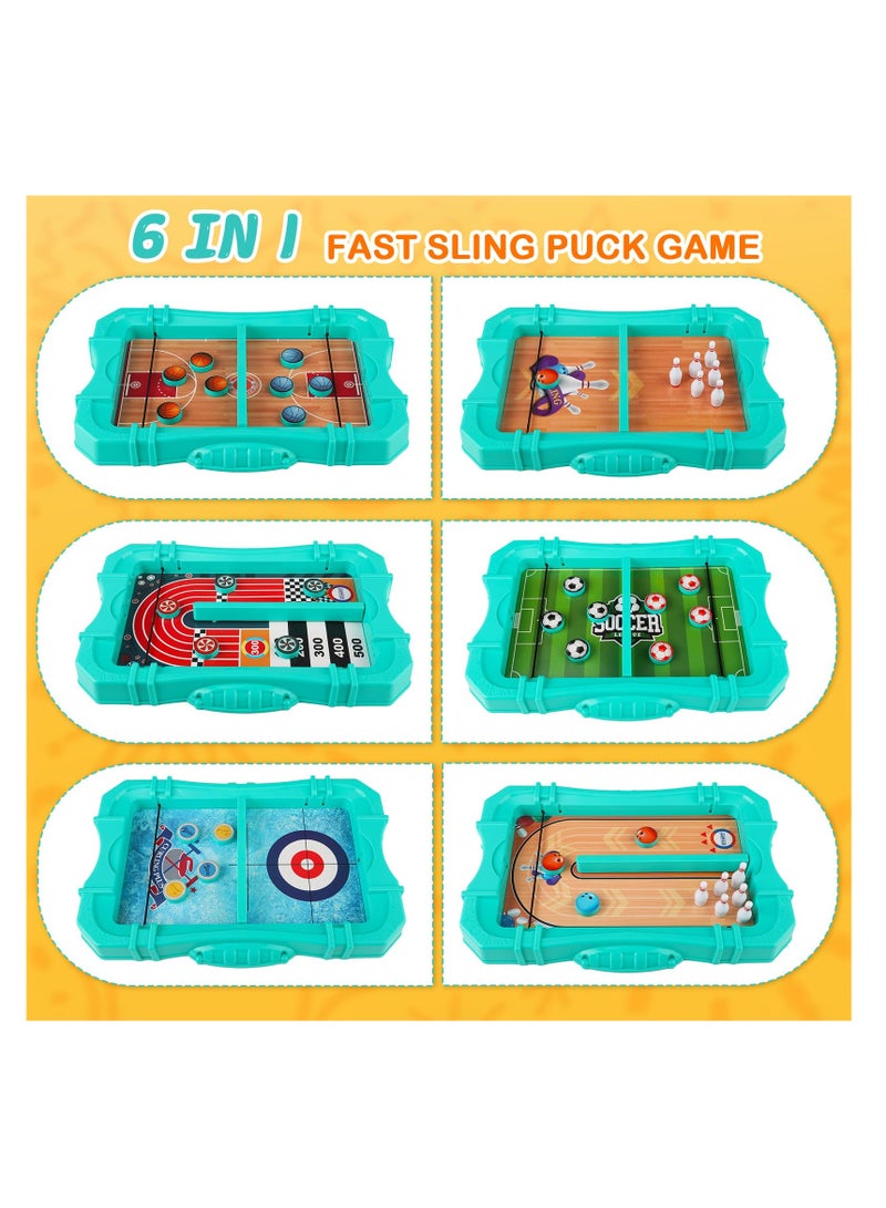 سيوسي لعبة كرة القدم السريعة حبال عفريت، 6 في 1 لعبة لوحة فوز كرة القدم، مجموعة ألعاب كرة قدم الطاولة للأطفال، لعبة رياضية عائلية للأطفال والكبار وحفلات أعياد الميلاد وكأس العالم - Image 2