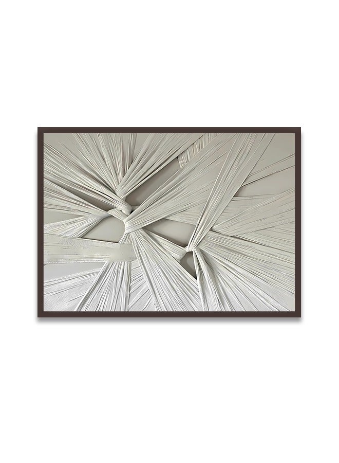 ماركتنا لوحة جدارية قماشية فنية لتزيين الحائط بتصميم تجريدي مع برواز بني مجوف مقاس 120x80سم قطعة واحدة - Image 2