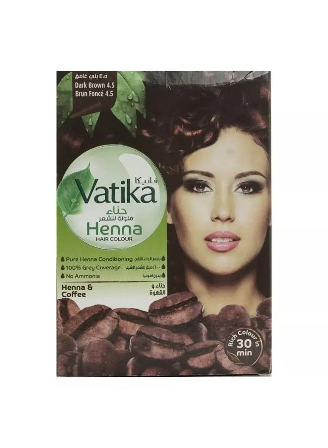 Vatika Henna Hair Color, Dark Brown 4.5 for Women - Image 1