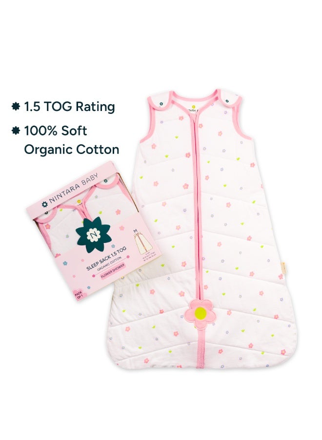 NINTARABABY 1.5 TOG Sleep Sack – Organic Cotton, Soft, Breathable, Winter Swaddle, Wearable Blanket for Newborns (9-15 Months), Unisex Sleeping Bag, Gifts for Babies - Image 3